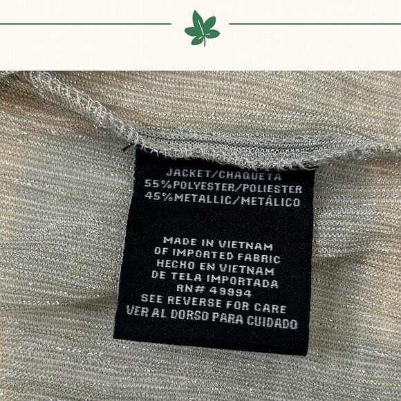 R&M Richards Metallic Champagne Dress & Jacket Set - Size 12 - Picture 13 of 13